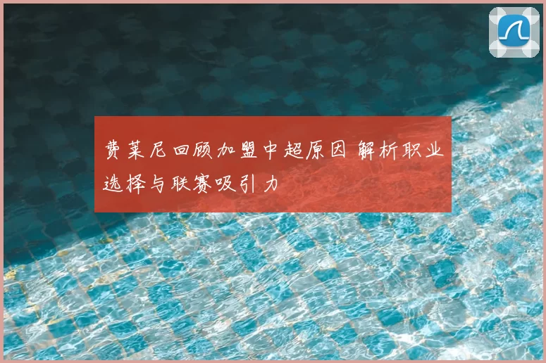 费莱尼回顾加盟中超原因 解析职业选择与联赛吸引力